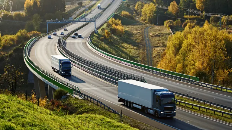 Truck on a highway