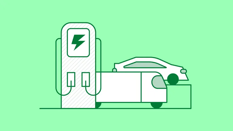 rajzolt elektromos autó töltő